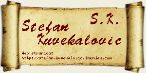 Stefan Kuvekalović vizit kartica